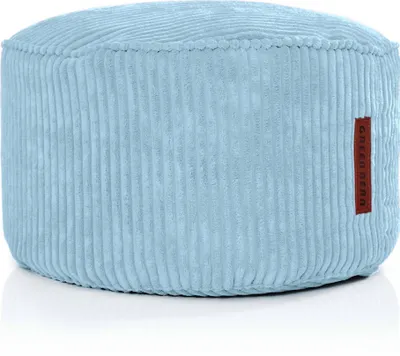Produktbild von Green Bean® Indoor Sitzhocker Pouf 45x25cm EPS-Perlen Füllung & Cordstoff Kuschelig Weich Waschbar - Drinnen Bodenkissen Liegekissen Sitzkissen Sitzhocker Relax-Sessel Kinder Erwachsene Stoff Hellblau