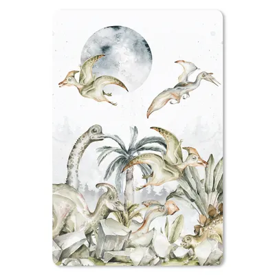 Produktbild von MuchoWow® Mauspad Mousepad Dinosaurier - Kinder - Dschungel - Grün - Tiere - Natur 40x60 cm - Mousepads - Maus Mat - Pad - Mausunterlage - Schreibtisch Accesoire