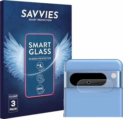 Produktbild von 3x Savvies Schutzglas Folie für Google Pixel 8 Pro (NUR Kameraschutz) 9H Panzer Schutzfolie Glas Displayschutz klar transparent