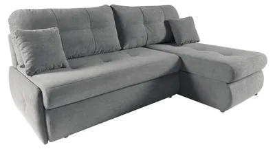 Obrázek produktu pro Šedá rozkládací rohová pohovka THIN se dvěma úložnými prostory 216x155