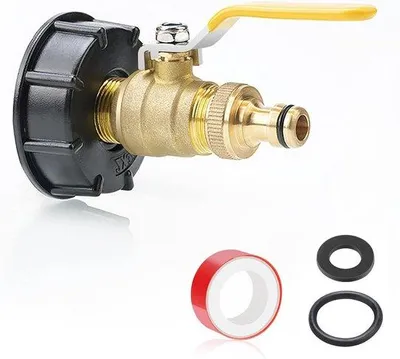 Image de Robinet à boisseau sphérique IBC - Avec poignée - 3/4 pouce S60x6 - Matériau résistant - Facile à installer