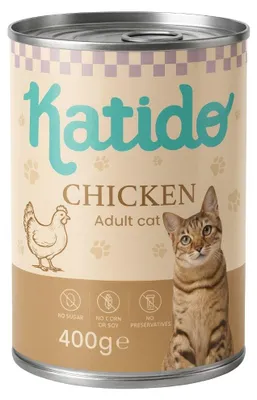 Productafbeelding van KATIDO Kip - natvoer voor katten - 400g