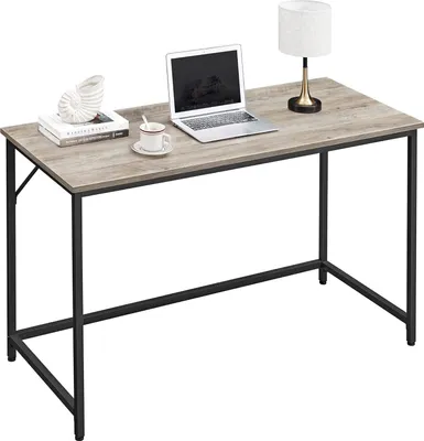 Produktbild von VASAGLE Schreibtisch Computerschreibtisch Schreibtisch für Arbeitszimmer Schlafzimmer 60 x 120 x 76 cm Industriedesign Metallgestell Grau-Schwarz