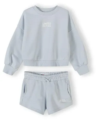 Minoti Set mit Shorts Hellblau für Mädchen, Vorderansicht