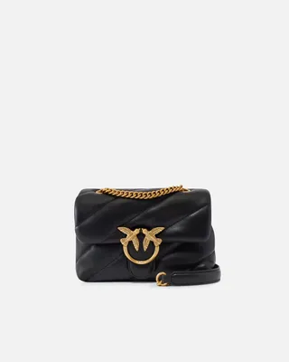 Immagine prodotto di PINKO Pelle borsa a tracolla borsa a tracolla Love Puff Mini CL Sheep Nappa Black - Antique Gold nero
