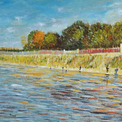 Produktbild von Vincent Van Gogh Kunstdruck Bild - Seineufer, 1887 (40 x 40 cm)