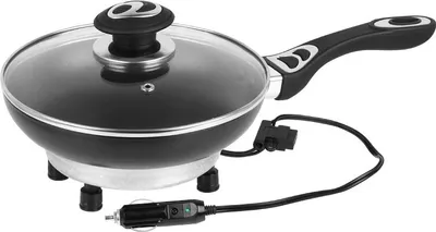 Immagine prodotto di Padella elettrica 200 mm, 12V 150W con coperchio