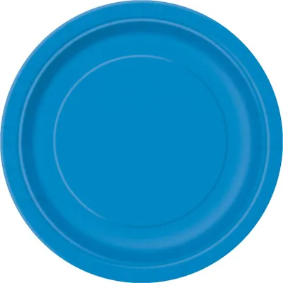 Produktbild von 16 Große Pappteller Blau, 22 cm - Einheitsgröße