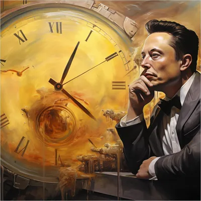 Produktbild von Wallario Wandbild aus Acryl, 50 x 50 cm, freischwebende Optik - Zeitgedanken