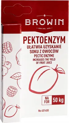 Zdjęcie produktu dla SuperButelki - PEKTOENZYM w płynie do wyciskania owoców na 50 kg, domowa produkcja soków, enzym do klarowania, sokownik enzymatyczny, do wina