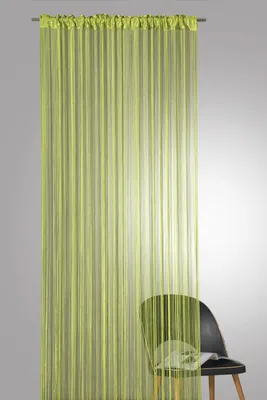 Produktbild von heimtexland ® Fadenstore Fadengardine Fadenvorhang Raumteiler Gardine Vorhang Insektenschutz Türvorhang  Typ121 Grün 245x95 cm