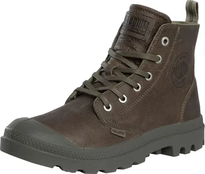 Produktbild von Palladium Lederstiefeletten Pampa mit Reißverschluss, Grün 43 EU
