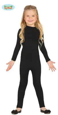 Immagine prodotto di tuta intera nera elasticizzata per bambini taglia 104-146, taglia:104/110