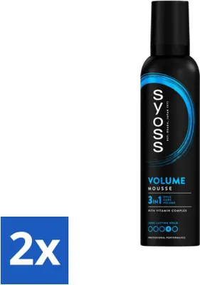 Obrázek produktu pro Pěna na vlasy Syoss Volume - Dlouhotrvající objem - 250 ml - hodnotné balení - 2 kusy