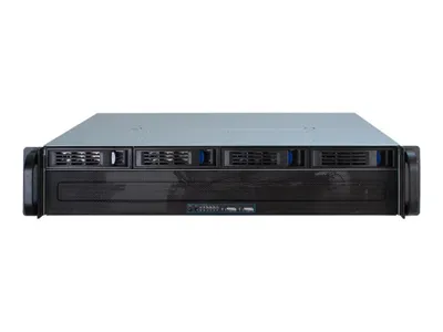Obrázok produktu pre Inter-Tech IPC 2U-2404S, Skriňa, Server, Čierna, Strieborná, micro ATX, Mini-ITX, Oceľ, 2U