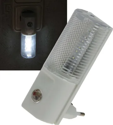 Produktbild von LED Nachtlicht mit Tag/Nacht-Sensor 230V, mit weißen LEDs, nur 1W