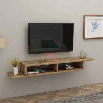 Produktbild von Skye Decor, Muson - Atlantic Pine, Fernsehtisch, Atlantische Kiefer, 100 % MELAMINBESCHICHTETE SPANPLATTEN, 120 x 29,6 x 18,2 cm
