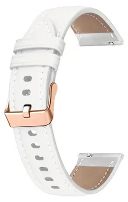 Produktbild von Go Go Gadget – Smartwatch-Armband – geeignet für Garmin Venu 2s/3s, Vivoactive 4s, Forerunner 255s/265s, Huawei Watch GT 5 Pro/5/4 – 42 mm/41 mm – Roségoldene Schnalle – Weiß