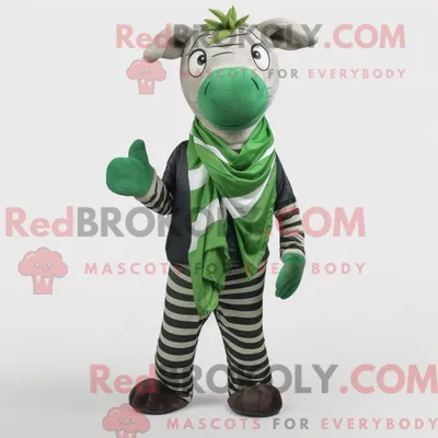 Produktbild von Waldgrünes REDBROKOLY Zebra-Maskottchenkostüm mit Jeggings und Schalclips
