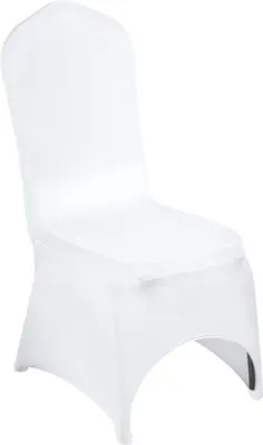 Produktbild von Famanu Stuhlhussen Stretch Elasthan - Weiß - 50 Stück