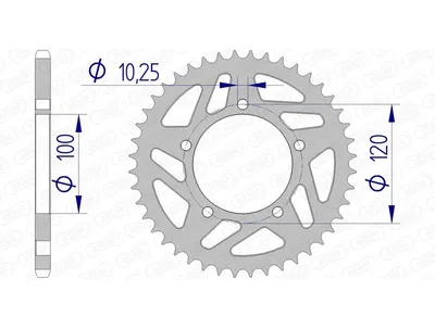 Produktbild von AFAM Kettenrad Alu Standard - 520