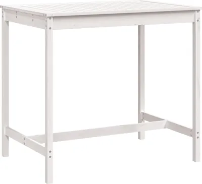 Obrázek produktu pro vidaXL Zahradní stůl bílý 121x82,5x110 cm Borovicový masiv