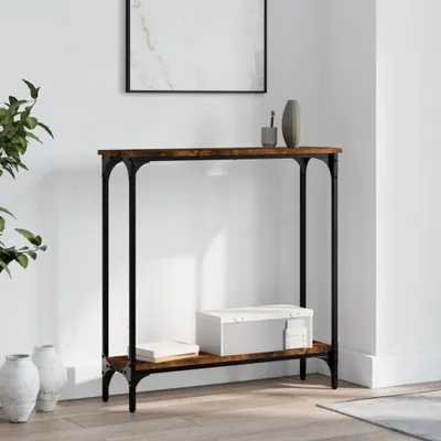 Obrázok produktu pre Konzolový stolík dymový dub 75x22,5x75 cm kompozitné drevo