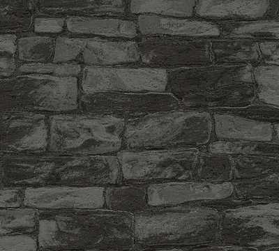 Produktbild von A.S. Creation Einzelblatt | 343819 | Papiertapete Steinoptik | 0.53 m x 10.05 m | Schwarz