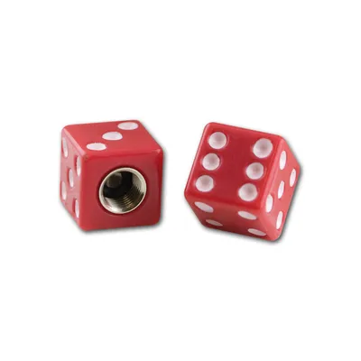 Productafbeelding van Ventieldopset, kubusvormig, rood, set van twee