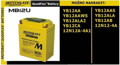 Zdjęcie produktu dla Akumulator Motobatt MB12U 15Ah, 12V, 4 styki