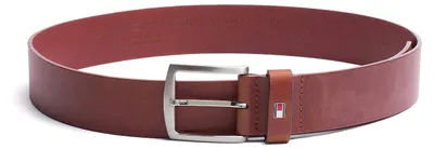 Immagine prodotto di Cintura da uomo Tommy Hilfiger, modello New Denton Belt 4.0, in pelle, color marrone (marrone scuro)
