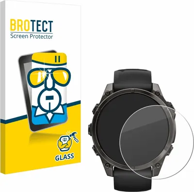 Produktbild von BROTECT Schutzglas für Garmin Fenix 8 / 8 Pro AMOLED (47 mm) Displayschutz 9H Glas klar transparent
