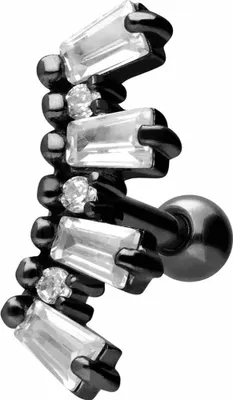Produktbild von Ohrpiercing Chirurgenstahl Ohrpiercing 7 KRISTALLE