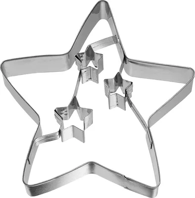 Produktbild von BIRKMANN Ausstechform Weihnachts-Stern, 10,5 cm, Edelstahl, mit Innenprägung, 195516