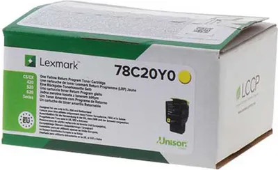 Obrázok produktu pre Lexmark 78C20Y0, 1400 strany, Žltá, 1 kusov