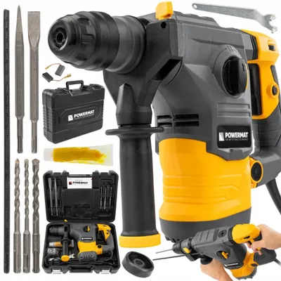 SDS+ Schlaghammer 2600 W 5,5J 4 Modi Anti-Vibration Mit Koffer Und Zubehör