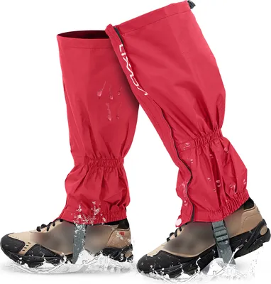 Zdjęcie produktu dla Jedna para getrów outdoorowych, unisex, z zamkiem błyskawicznym, odporne na zużycie i wodoodporne, materiałowe getry, pokrowiec na legginsy do jazdy na rowerze, snowboardzie, turystyki pieszej