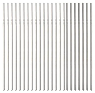 Productafbeelding van Herbruikbare RVS Rietjes, Set van 100 Stuks