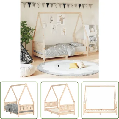 Produktbild von The Living Store Kinderbett 80x160 cm Massivholz Kiefer