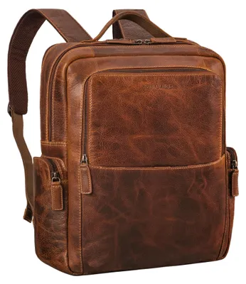 Image de Sac à dos en cuir élégant pour ordinateurs portables jusqu'à 17 pouces