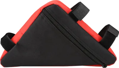 Produktbild von Schnellspann-Dreieck Fahrradtasche, Rahmentasche mit Klett, schwarz-rot