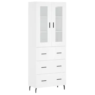 Produktbild von Highboard Weiß 69,5x34x180 cm Holzwerkstoff