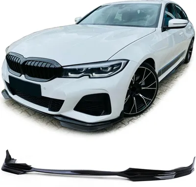 Image de Spoiler avant Performance Spoiler Lèvre pare-chocs en noir brillant pour BMW Série 3