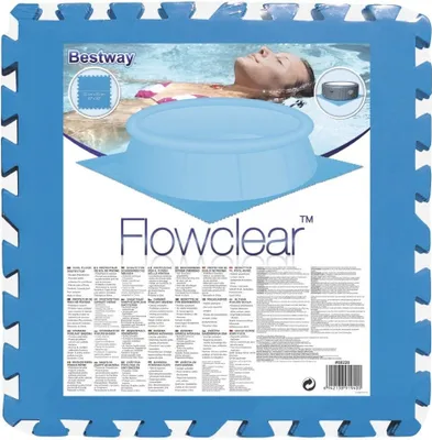 Obrázek produktu pro Bestway 58220 Flowclear sada dlaždic na ochranu podlahy bazénu, 8 kusů á 50 x 50 cm, modrá