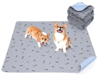 Zdjęcie produktu dla Pads do treningu szczeniąt, 2 sztuki, 92 x 122 cm, wodoodporne i nadające się do prania