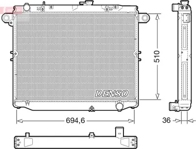 Produktbild von DENSO DRM50139 Kühler Wasserkühler Motorkühler für TOYOTA LAND CRUISER 100 (UZJ100)