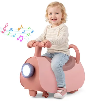 Imagen del producto de COSTWAY, coche correpasillos para niños, con música y luces LED, vehículo de paseo para bebés con sistema de seguridad antivuelco y respaldo, para niños de 18 a 36 meses