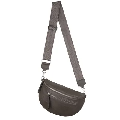 Produktbild von Bauchtasche Crossbody-Bag Umhängetasche Kunstleder Italy-Design GREY-W (955)