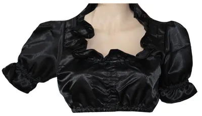 Produktbild von Dirndlbluse Trachtenbluse Bluse auch für Gastronomie Dirndl Schwarz, Größe:40