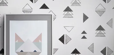 Produktbild von Coloray Fototapete 208x146 cm An Einer Wand Latex Latextapete - Dreieck Dreieck geometrisch